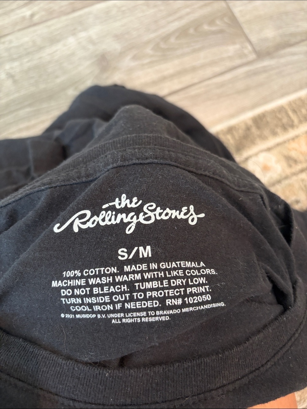 the Rolling Stones Black Band Tee with White Logo - Picture 3 of 4